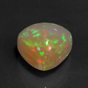 Opale naturale multicolore da 2,67 ct, trasparente, trasparente/traslucido