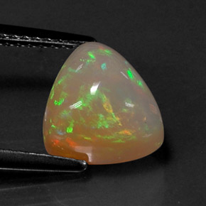Opale naturale multicolore da 2,67 ct, trasparente, trasparente/traslucido