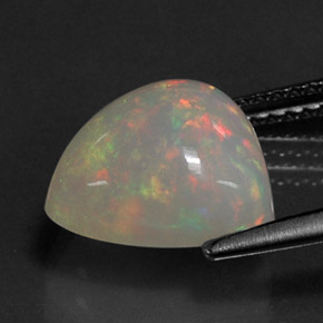 Opale naturale multicolore da 3,21 ct, trasparente, trasparente/traslucido