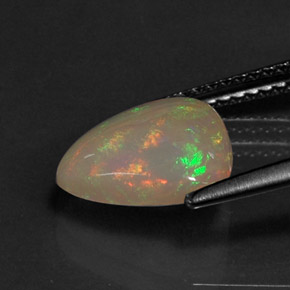 Opale naturale multicolore da 1,68 ct, trasparente, trasparente/traslucido