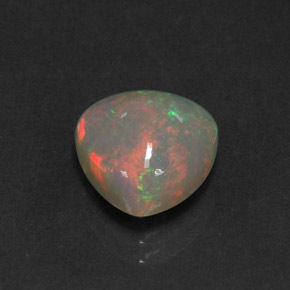 Opale naturale multicolore da 2,84 ct, trasparente, trasparente/traslucido