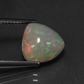 Opale naturale multicolore da 2,84 ct, trasparente, trasparente/traslucido