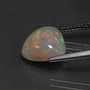 Opale naturale multicolore da 2,84 ct, trasparente, trasparente/traslucido