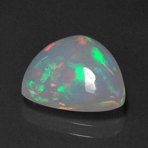Opale naturale multicolore da 3,40 ct, trasparente, trasparente/traslucido
