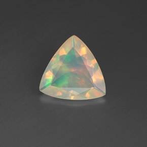 Opale naturale multicolore da 1,06 ct, trillion, trasparente