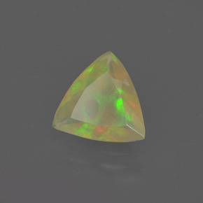 Opale Multicolore naturale da 0.95 ct, Taglio trillion, Traslucido