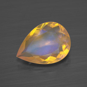 Opale naturale multicolore da 1,75 ct, taglio a pera, trasparente