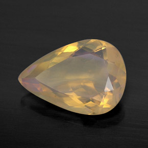Opale naturale multicolore da 2,01 ct, taglio a pera, trasparente