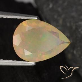 Opale Multicolore naturale da 1.28 ct, Forma a pera, Trasparente
