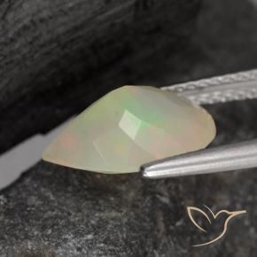 Opale Multicolore naturale da 1.44 ct, Forma a pera, Trasparente