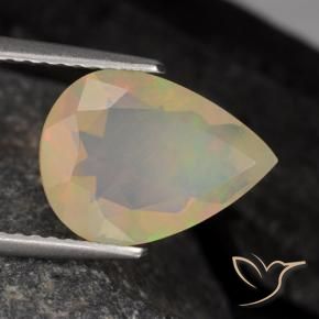 Opale Multicolore naturale da 1.64 ct, Forma a pera, Traslucido