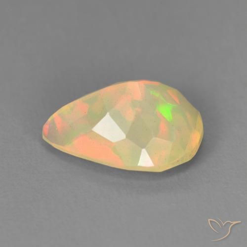 Opale Multicolore naturale da 1.54 ct, Forma a pera, Trasparente