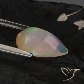 Opale Multicolore naturale da 1.73 ct, Forma a pera, Trasparente