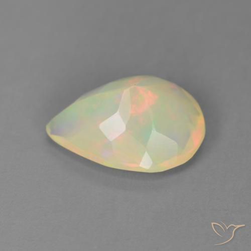 Opale Multicolore naturale da 1.69 ct, Forma a pera, Trasparente