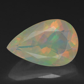 Opale naturale multicolore da 1,59 ct, trasparente, trasparente/traslucido