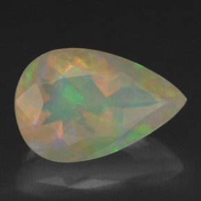 Opale naturale multicolore da 1,59 ct, trasparente, trasparente/traslucido