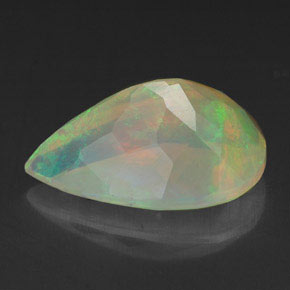 Opale naturale multicolore da 1,59 ct, trasparente, trasparente/traslucido