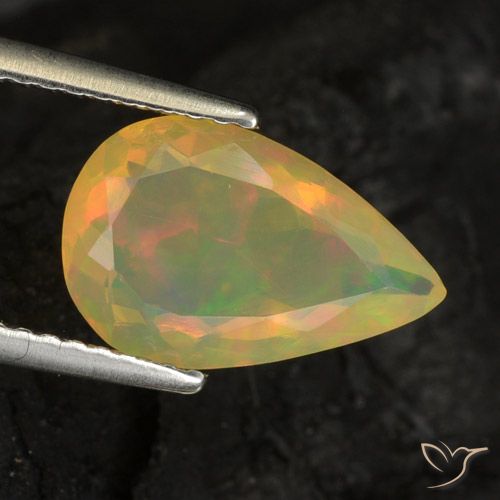 1.65ct Naturale Multicolore Opale, Forma a pera, Trasparente