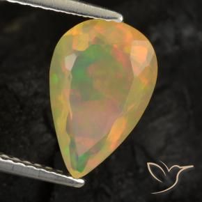 Opale Multicolore naturale da 1.65 ct, Forma a pera, Trasparente