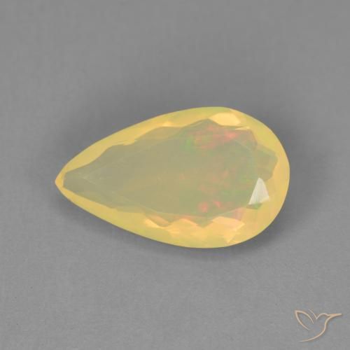 1.29ct Naturale Multicolore Opale, Forma a pera, Trasparente