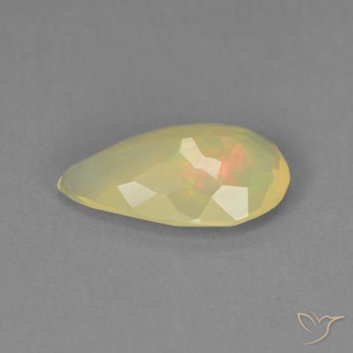 Opale Multicolore naturale da 1.29 ct, Forma a pera, Trasparente