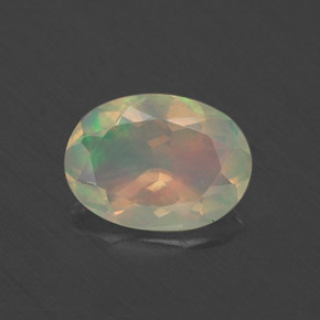 Opale naturale multicolore da 0,48 ct, trasparente, trasparente/traslucido