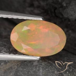Opale Multicolore naturale da 0.86 ct, Ovale, Traslucido