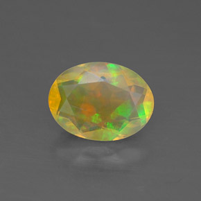 Opale naturale multicolore da 0,82 ct, trasparente, trasparente/traslucido