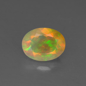 Opale naturale multicolore da 0,81 ct, trasparente, trasparente/traslucido