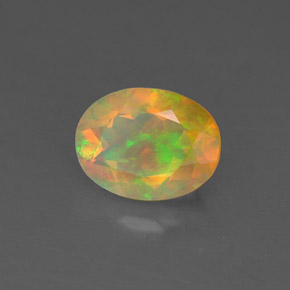 Opale naturale multicolore da 0,81 ct, trasparente, trasparente/traslucido