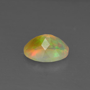 Opale naturale multicolore da 0,81 ct, trasparente, trasparente/traslucido