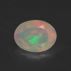 Opale naturale multicolore da 0,64 ct, trasparente, trasparente/traslucido