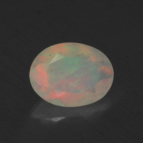 Opale naturale multicolore da 0,64 ct, trasparente, trasparente/traslucido