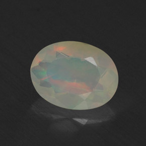 Opale naturale multicolore da 0,64 ct, trasparente, trasparente/traslucido