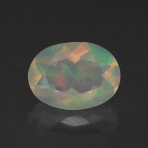 Opale naturale multicolore da 0,76 ct, trasparente, trasparente/traslucido