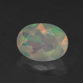 Opale naturale multicolore da 0,76 ct, trasparente, trasparente/traslucido
