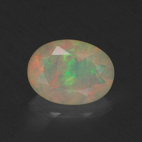 Opale naturale multicolore da 0,66 ct, trasparente, trasparente/traslucido