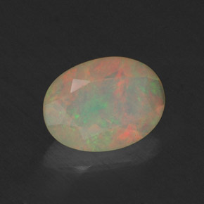 Opale naturale multicolore da 0,66 ct, trasparente, trasparente/traslucido