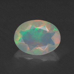 Opale naturale multicolore da 0,66 ct, trasparente, trasparente/traslucido