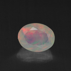 Opale naturale multicolore da 0,80 ct, trasparente, trasparente/traslucido