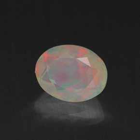 Opale naturale multicolore da 0,80 ct, trasparente, trasparente/traslucido