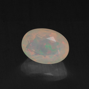 Opale naturale multicolore da 0,87 ct, trasparente, trasparente/traslucido