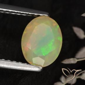 Opale Multicolore naturale da 0.75 ct, Ovale, Traslucido