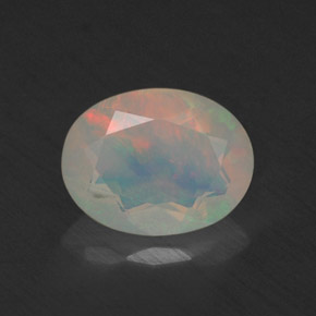 Opale naturale multicolore da 0,67 ct, trasparente, trasparente/traslucido