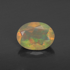 Opale naturale multicolore da 0,66 ct, trasparente, trasparente/traslucido