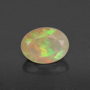 Opale naturale multicolore da 0,82 ct, trasparente, trasparente/traslucido
