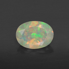 Opale naturale multicolore da 0,74 ct, trasparente, trasparente/traslucido