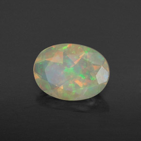 Opale naturale multicolore da 0,74 ct, trasparente, trasparente/traslucido