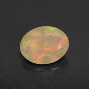 Opale naturale multicolore da 0,72 ct, trasparente, trasparente/traslucido