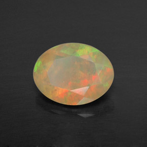 Opale naturale multicolore da 0,72 ct, trasparente, trasparente/traslucido